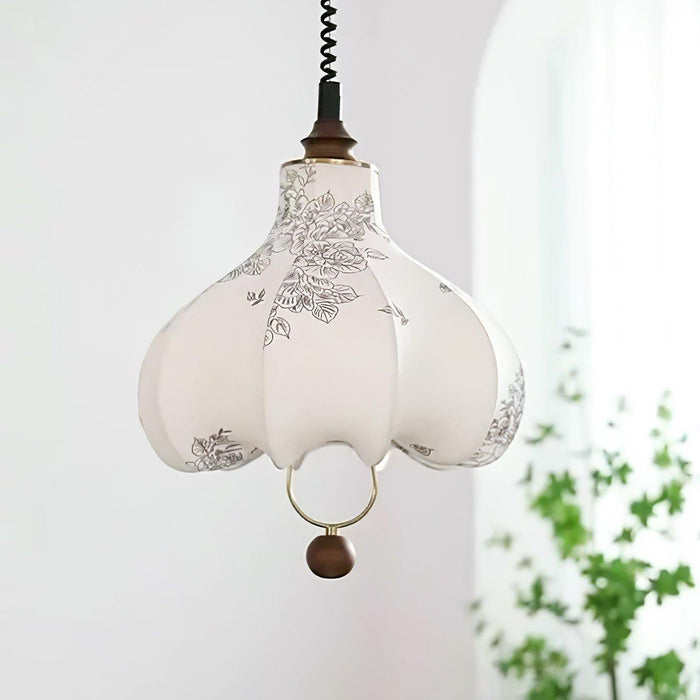 Pear Fabric Pendant Lamp-DWHOME