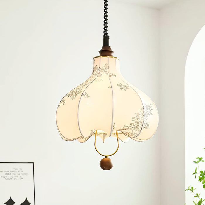Pear Fabric Pendant Lamp-DWHOME