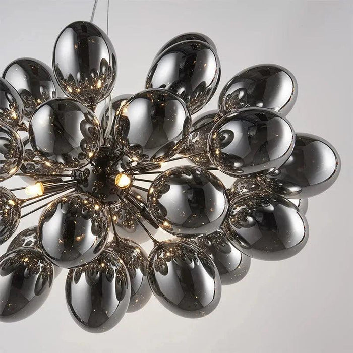 Pearl Black Glass Grape Chandelier - Pendant Light - DWHOME