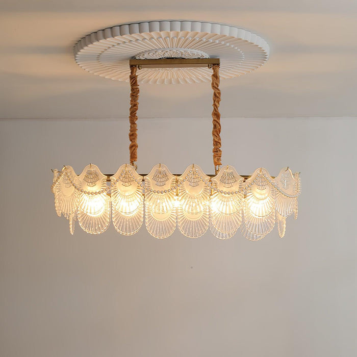 Pearl Glass Shell Chandelier-DWHOME