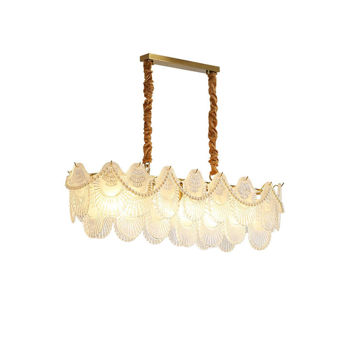 Pearl Glass Shell Chandelier-DWHOME