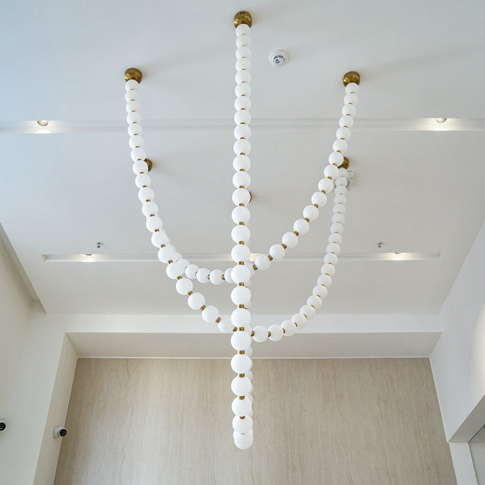 Pearl Glass Necklace Balls Chandelier-DWHOME