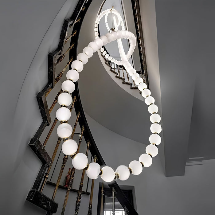 Pearl Glass Necklace Balls Chandelier-DWHOME