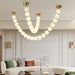 Pearl Glass Necklace Balls Chandelier-DWHOME