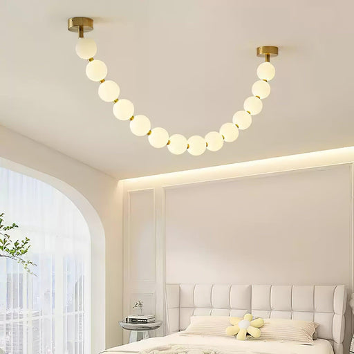 Pearl Necklace Balls Chandelier-DWHOME