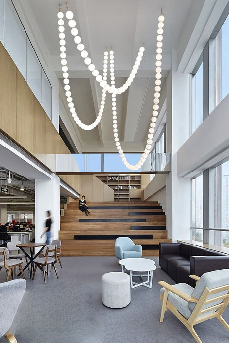 Pearl Glass Necklace Balls Chandelier-DWHOME