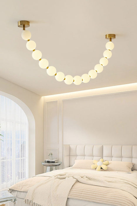 Pearl Glass Necklace Balls Chandelier-DWHOME