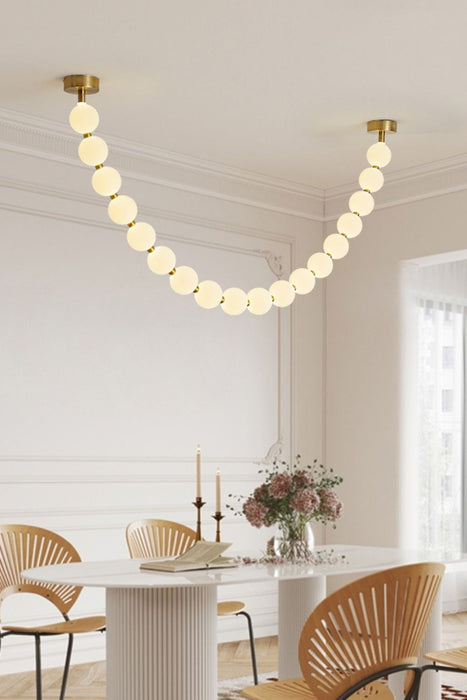 Pearl Glass Necklace Balls Chandelier-DWHOME