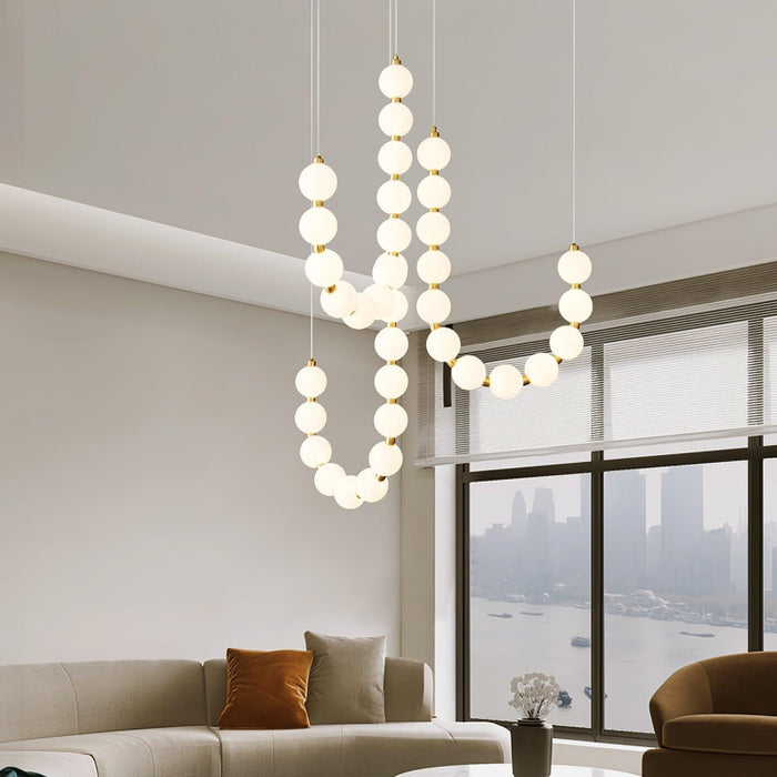Glass Pearl Necklace Chandelier - DWHOME