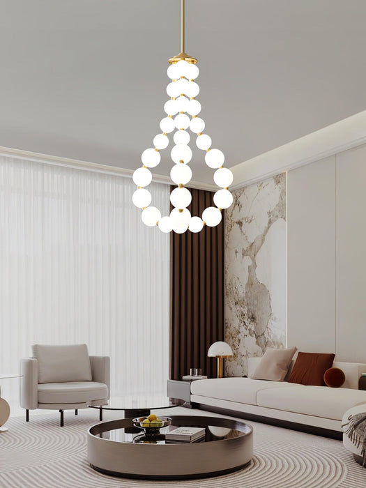 Glass Pearl Necklace Chandelier - DWHOME