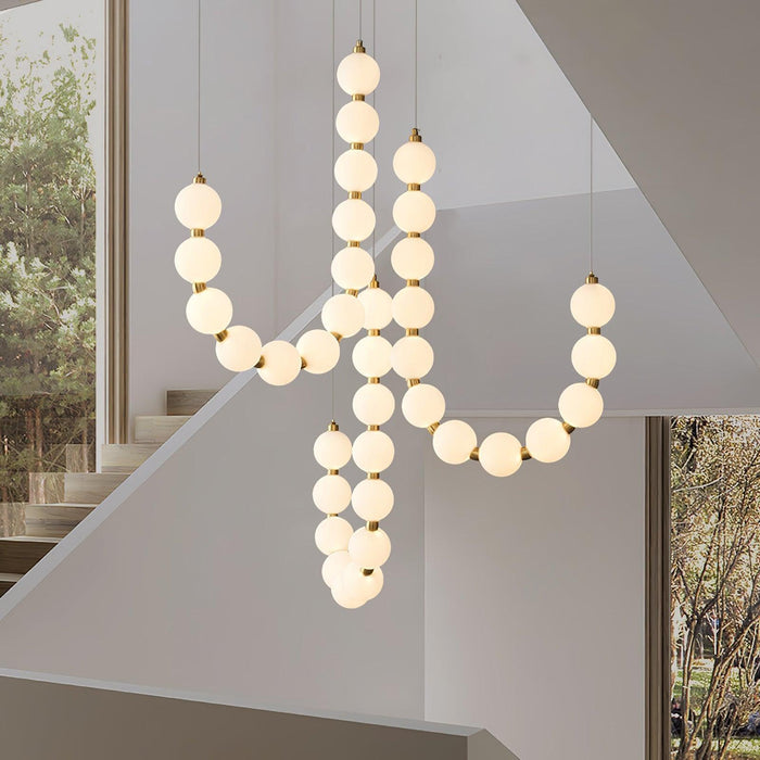 Glass Pearl Necklace Chandelier - DWHOME