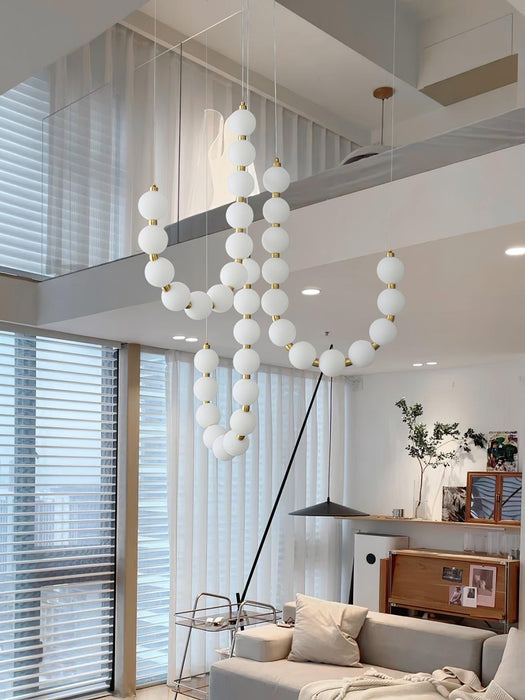 Glass Pearl Necklace Chandelier - DWHOME