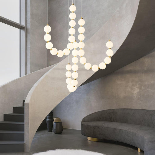 Glass Pearl Necklace Chandelier-DWHOME