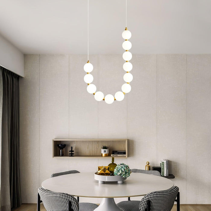 Glass Pearl Necklace Chandelier - DWHOME