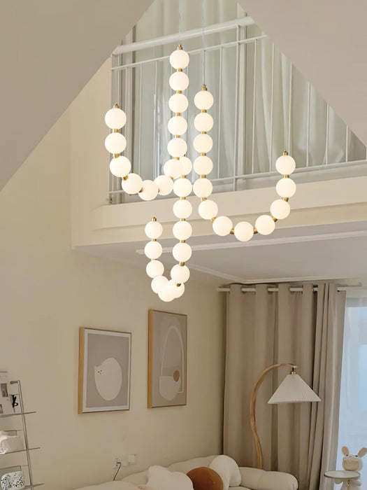 Glass Pearl Necklace Chandelier - DWHOME