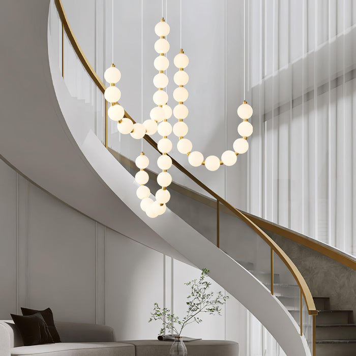 Glass Pearl Necklace Chandelier - DWHOME