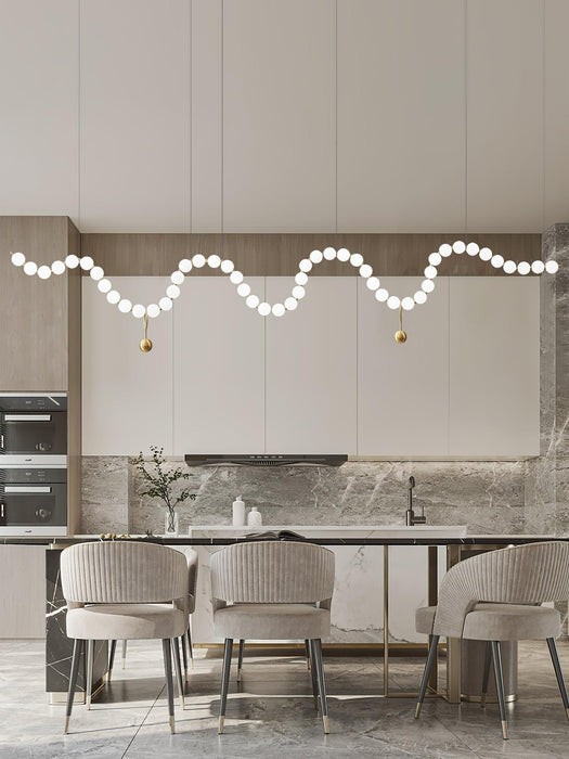 Glass Pearl Necklace Chandelier - DWHOME