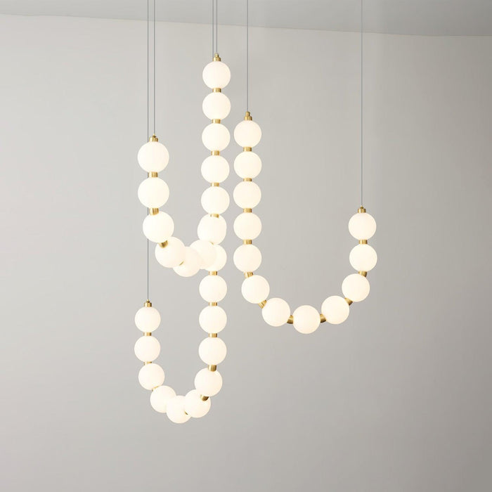 Glass Pearl Necklace Chandelier - DWHOME
