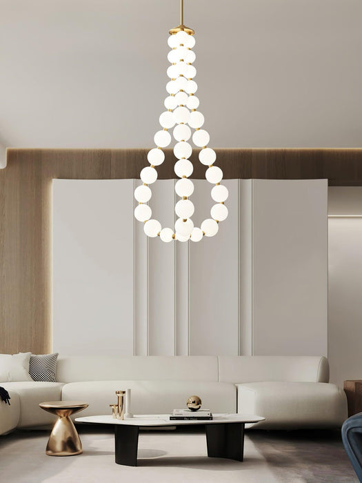 Glass Pearl Necklace Chandelier - DWHOME