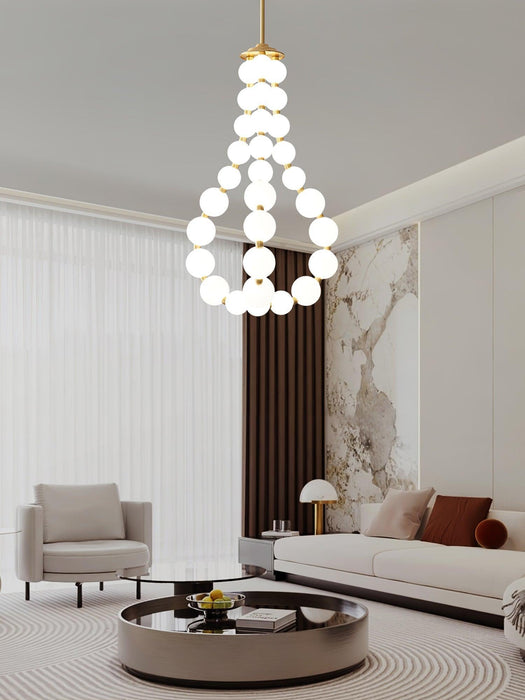 Glass Pearl Necklace Chandelier - DWHOME