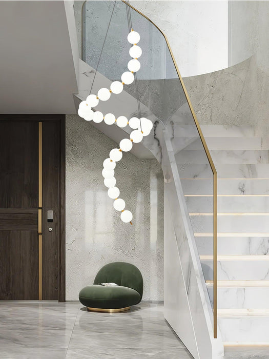 Glass Pearl Necklace Chandelier - DWHOME