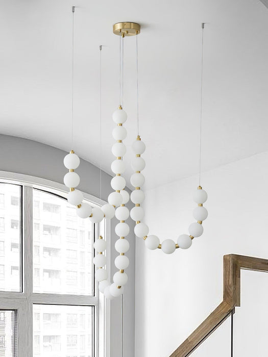 Glass Pearl Necklace Chandelier - DWHOME