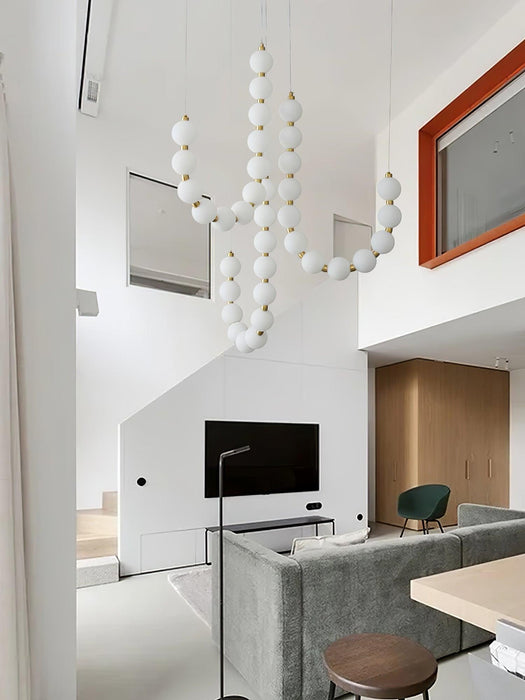 Glass Pearl Necklace Chandelier - DWHOME