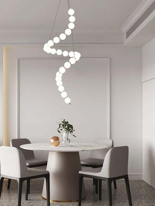 Glass Pearl Necklace Chandelier - DWHOME