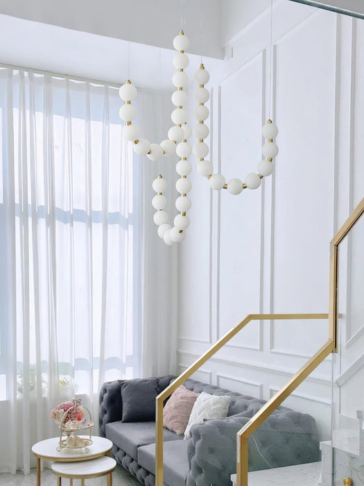 Glass Pearl Necklace Chandelier - DWHOME