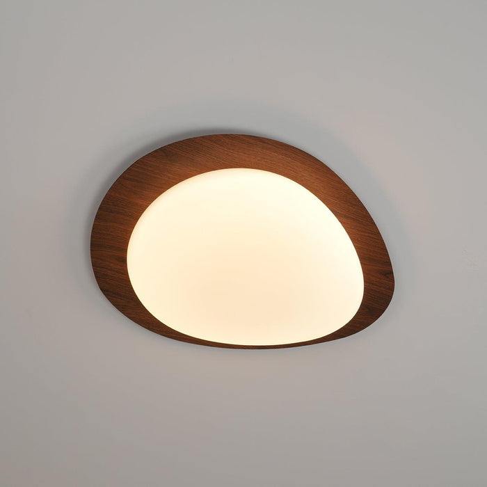 Pebble Walnut Ceiling Light-DWHOME