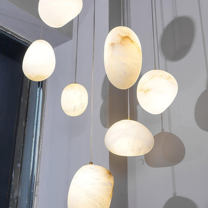 Pebbles Alabaster Pendant Lamp-DWHOME