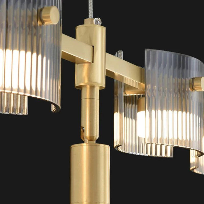 Peli Modern Linear Kitchen Island Chandelier Black&Gold - DWHOME