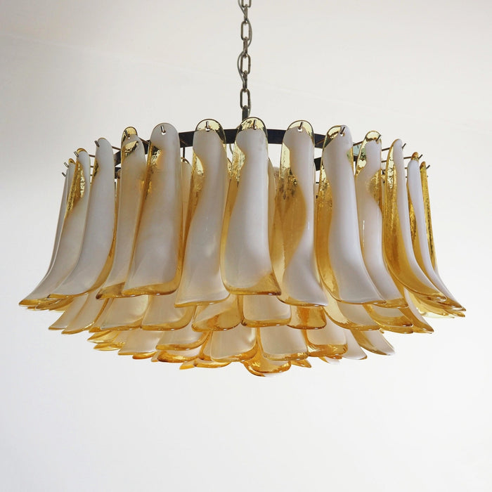 Petal Amber Murano Glass Chandelier-DWHOME