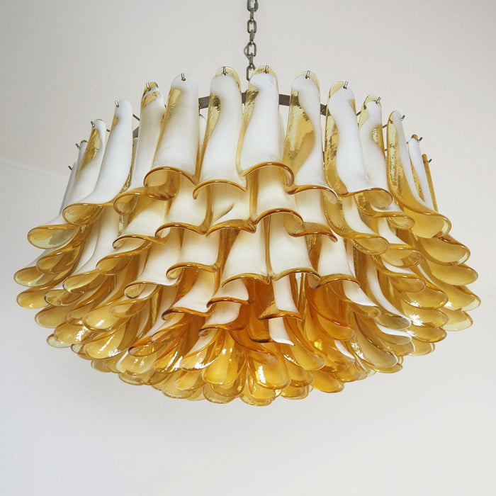 Petal Amber Murano Glass Chandelier-DWHOME