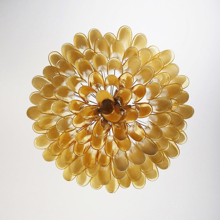 Petal Amber Murano Glass Chandelier-DWHOME