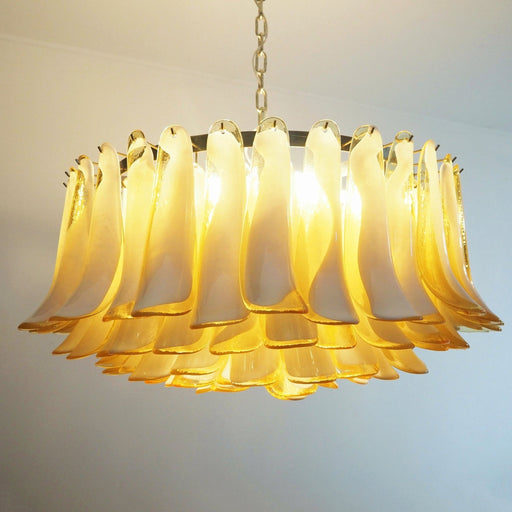Petal Amber Murano Glass Chandelier-DWHOME