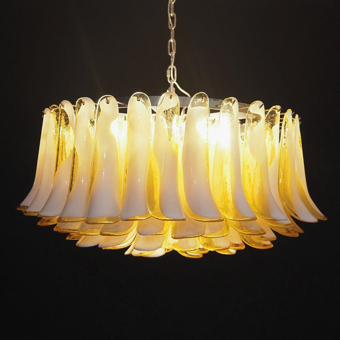 Petal Amber Murano Glass Chandelier-DWHOME