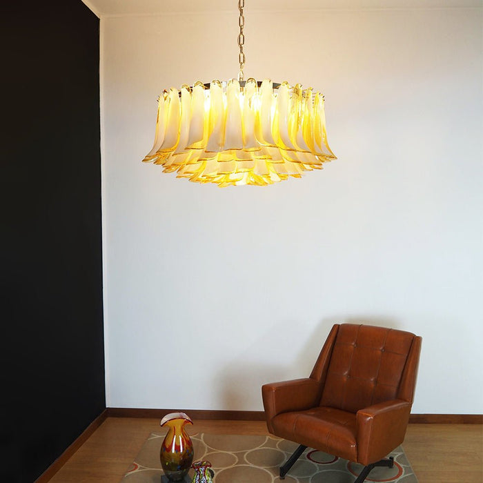 Petal Amber Murano Glass Chandelier-DWHOME
