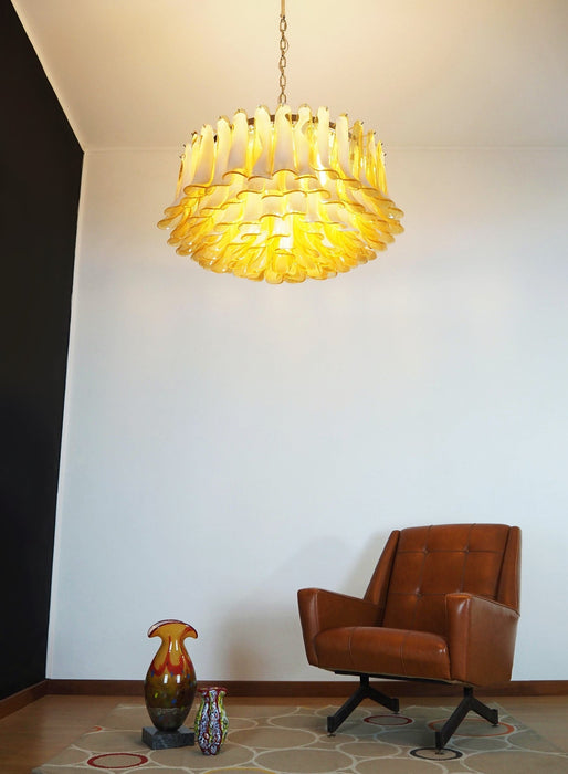 Petal Amber Murano Glass Chandelier-DWHOME