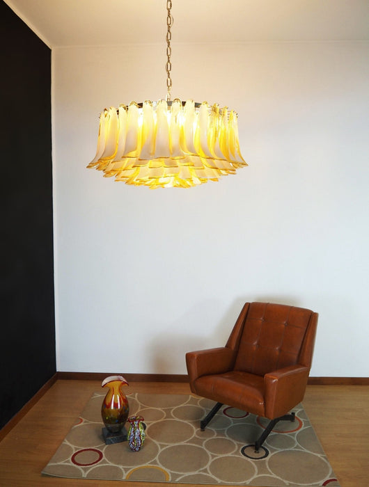 Petal Amber Murano Glass Chandelier-DWHOME