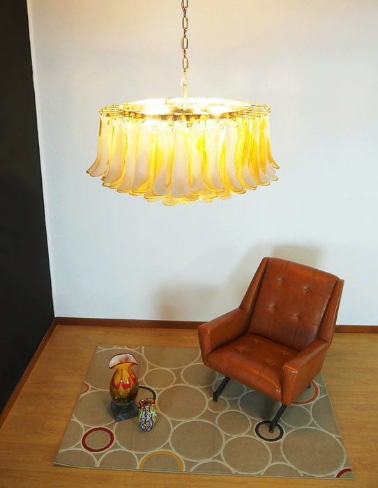 Petal Amber Murano Glass Chandelier-DWHOME