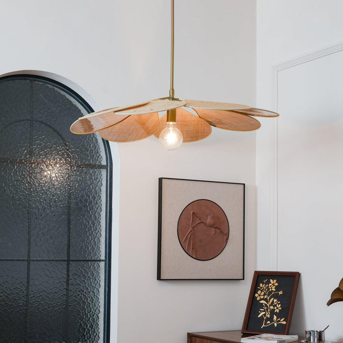 Petals Bloom Rattan Pendant Lamp-DWHOME