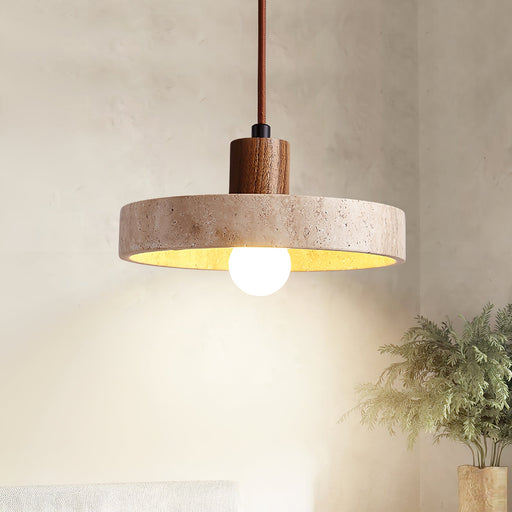 Piedra Travertine Pendant Light-DWHOME