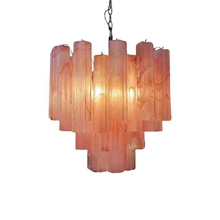 Pink Murano Glass Tronchi Chandelier-DWHOME