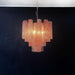Pink Murano Glass Tronchi Chandelier-DWHOME