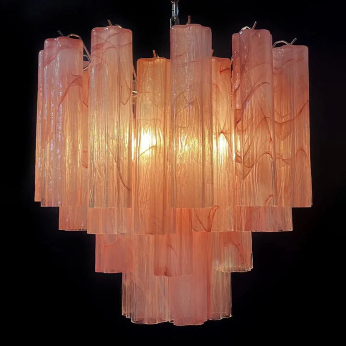 Pink Murano Glass Tronchi Chandelier-DWHOME