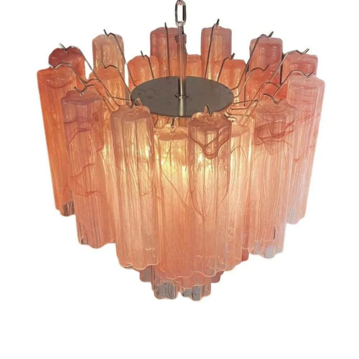 Pink Murano Glass Tronchi Chandelier-DWHOME