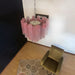Pink Murano Glass Tronchi Chandelier-DWHOME