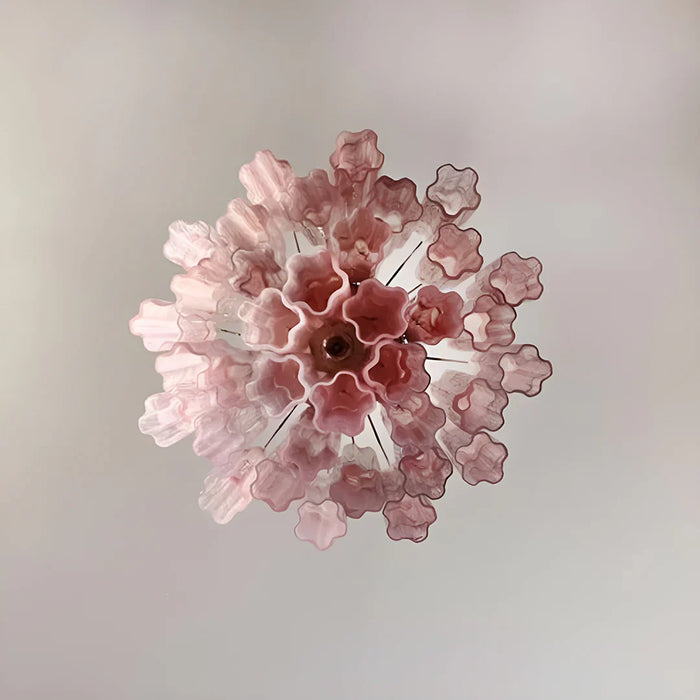 Pink Murano Glass Tronchi Chandelier-DWHOME
