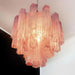 Pink Murano Glass Tronchi Chandelier-DWHOME